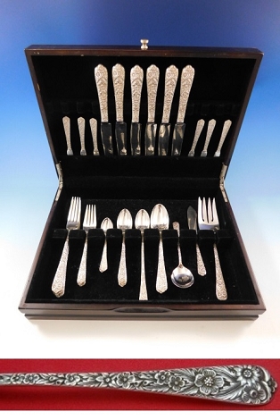 Radiant Rose by International Sterling Silver Flatware Service Set 51 pcs Dinner